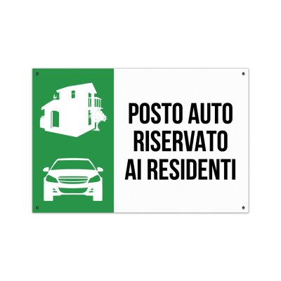 Cartello posto auto residenti