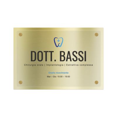 Targa Studio Dentistico Doppia Lastra