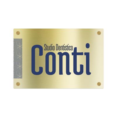 Targa Studio Dentistico Singola Lastra Alluminio