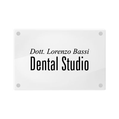 Targa Dental Studio Singola Lastra Plexiglass
