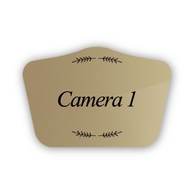 Targhetta in Ottone Satinato numero camera barocco
