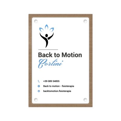 Targa Studio Fisioterapia Doppia Lastra Wood Verticale