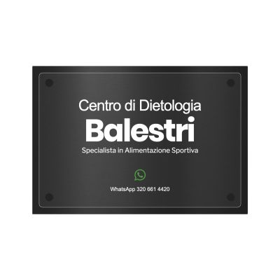 Targa Centro di Dietologia Doppia Lastra Alluminio Antracite