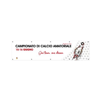 Striscione evento calcisitco