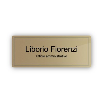 Targhetta ufficio con nome stile moderno