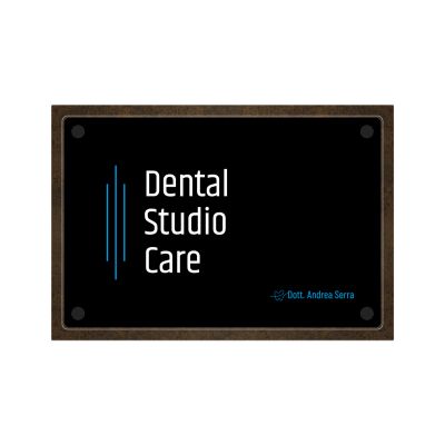 Targa Studio Dentistico Doppia Lastra Alluminio