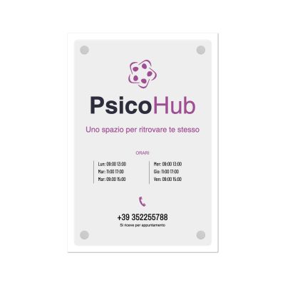 Targa Studio Psicologico Doppia Lastra