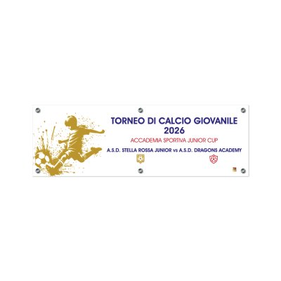 Striscione torneo di calcio giovanile