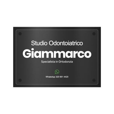 Targa Studio Odontoiatrico Doppia Lastra
