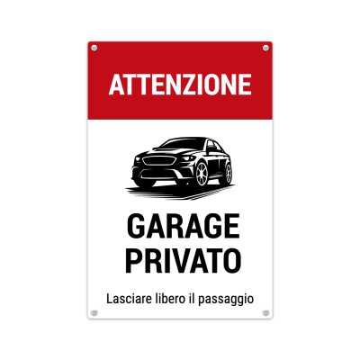 Cartello garage privato