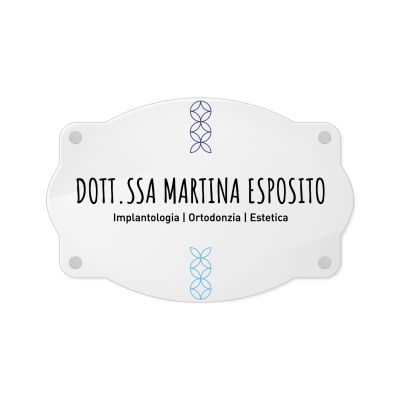 Targa Studio Dentistico Singola Lastra Plexiglass