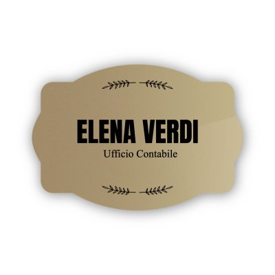 Targhetta ufficio con nome stile vintage
