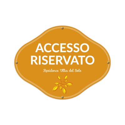 Cartello strada privata residence