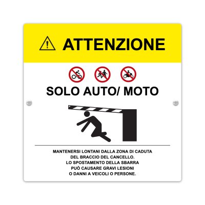 Cartello cancello automatico
