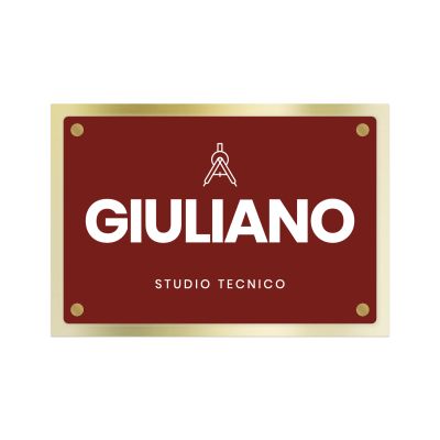 Targa Studio Tecnico Doppia Lastra