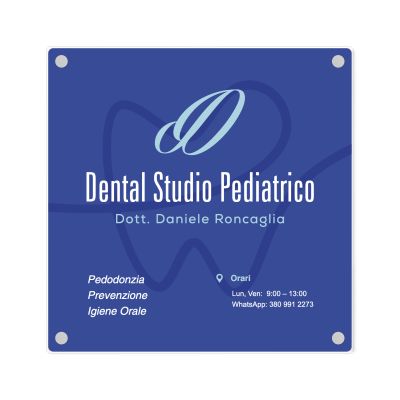 Targa Dental Studio Singola Lastra Plexiglass