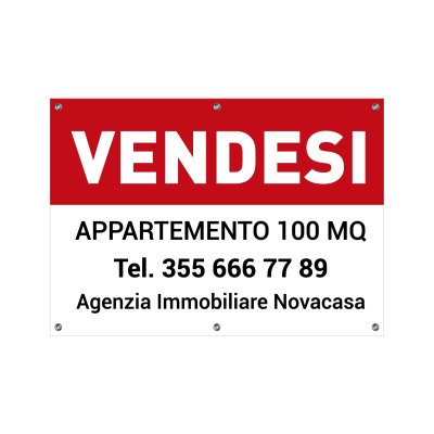 Striscione vendesi appartamento
