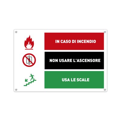 In caso di incendio usa le scale in Alluminio