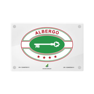 Targa Classificazione alberghiera Plexiglass Abruzzo