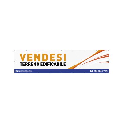 Striscione vendesi terreno edificabile