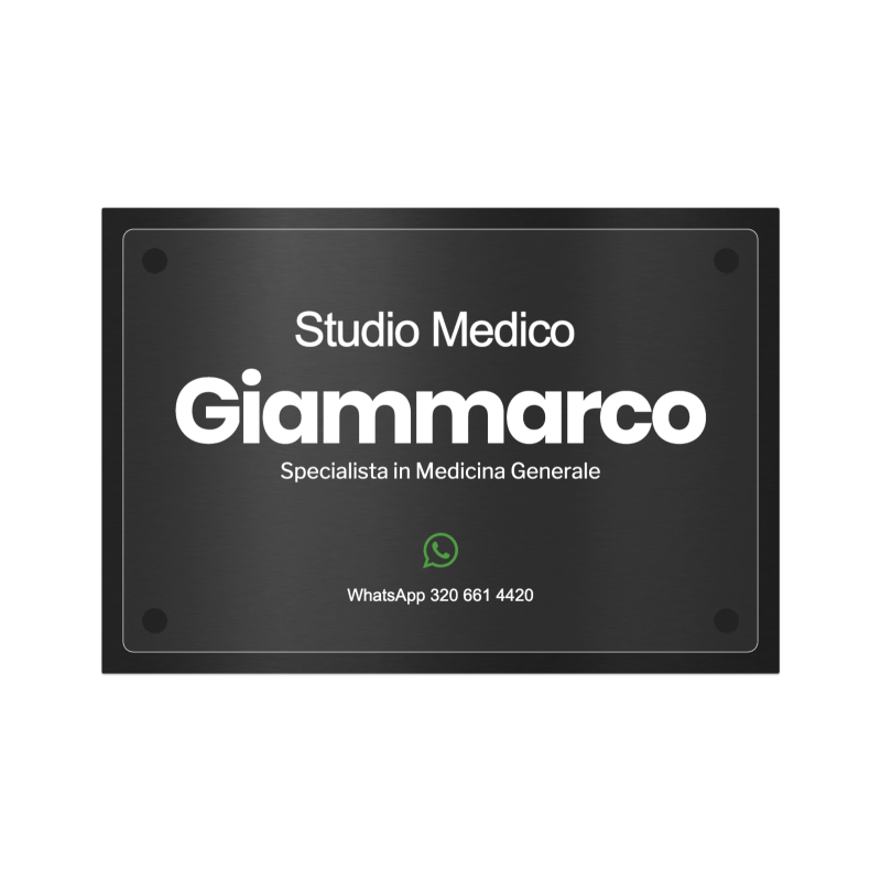 Targa Studio Medico Doppia Lastra