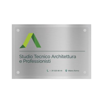 Targa Studi Tecnici Doppia Lastra Alluminio