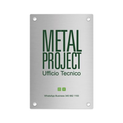 Targa Ufficio in Alluminio Verticale