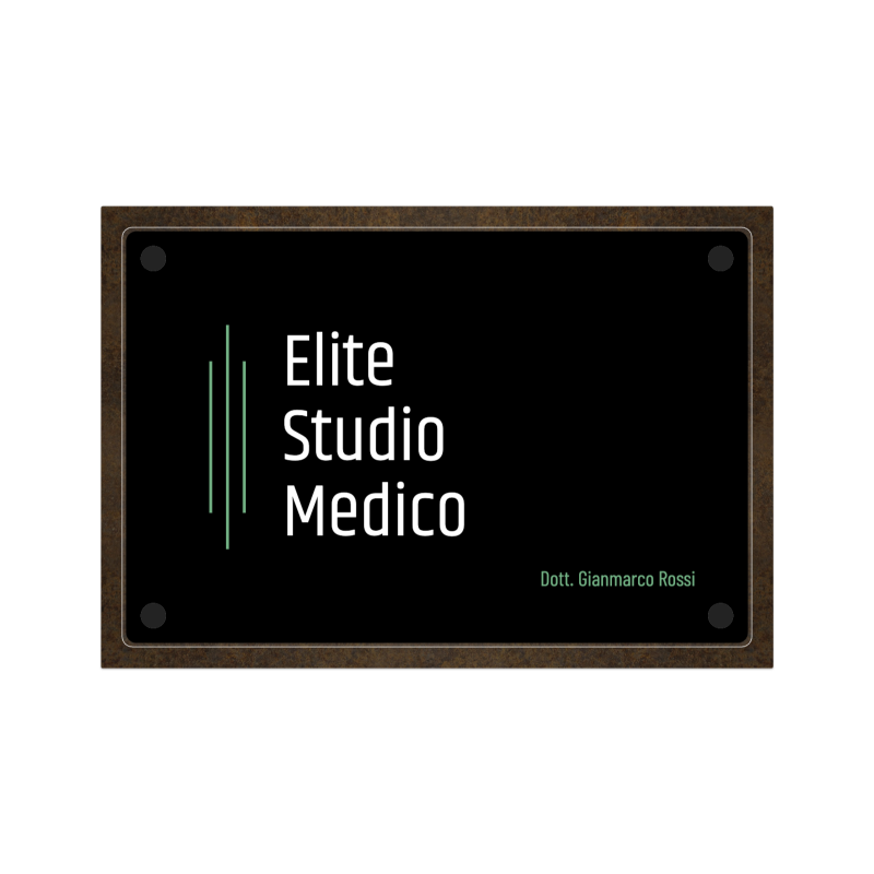 Targa Studio medico Doppia Lastra Alluminio