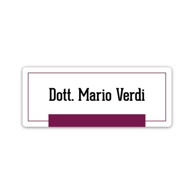 Targhetta nominativo ufficio