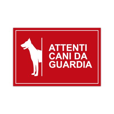 Cartello attento al cane personalizzato in Pvc rigido