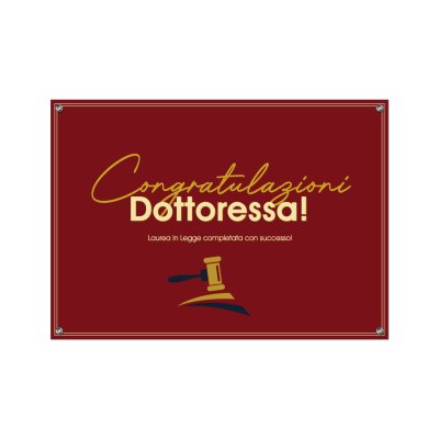 Striscione Congratulazioni dottore