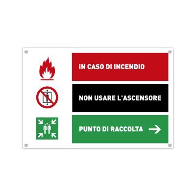 In caso di incendio usa le scale in Alluminio
