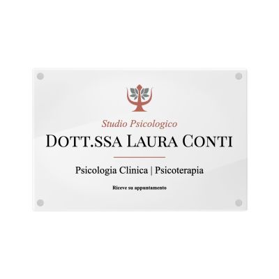 Targa Studio Psicologico Singola Lastra PLexiglass