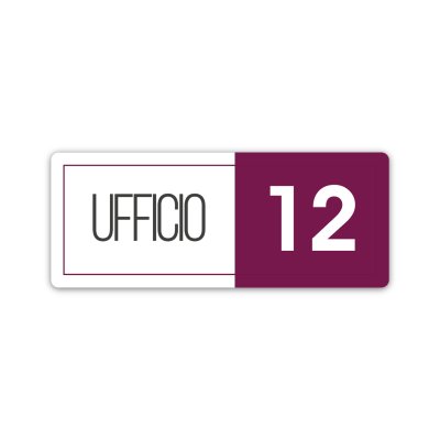 Targhetta ufficio con numero