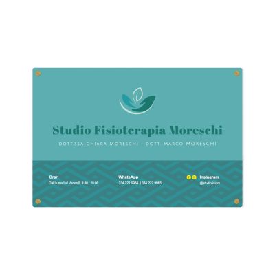 Targa Studio Fisioterapia Singola Lastra Plexiglass