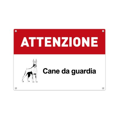 Cartello Attenzione cane da guardia