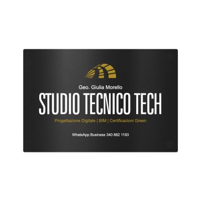 Targa Studio Tecnico Tech Singola Lastra Alluminio