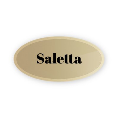 Dietro porta Ottone Prestige Ovale Bordo Lucido Saletta