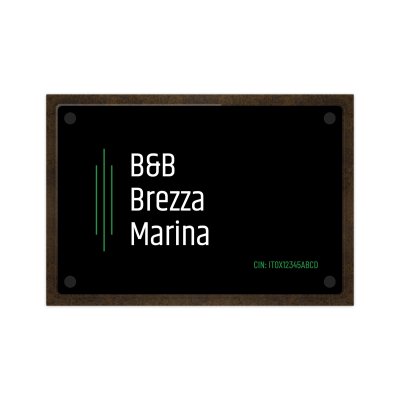 Targa B&B Doppia Lastra Alluminio