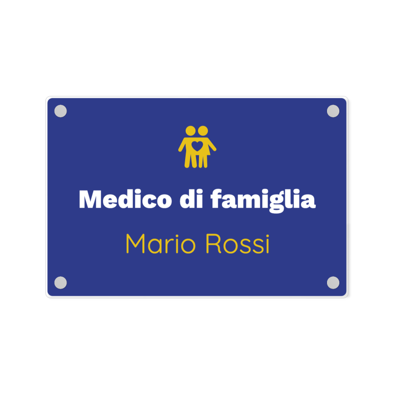 Targa Studio Medico Singola Lastra Plexiglass