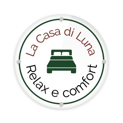 Targa Casa Vacanza Singola Lastra Plexiglass Rotonda