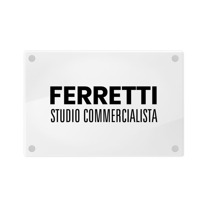 Targa Consulente Singola Lastra Plexiglass
