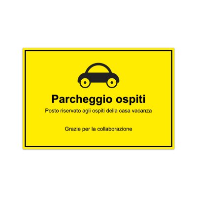 Cartello parcheggio ospiti