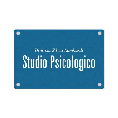 Targa Studio Psicologico Singola Lastra Rettangolare