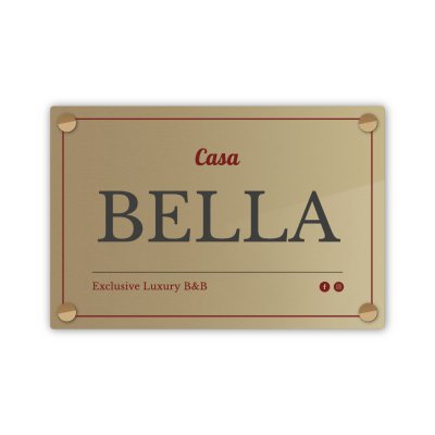 Targa B&B e Case Vacanze Singola Lastra Ottone