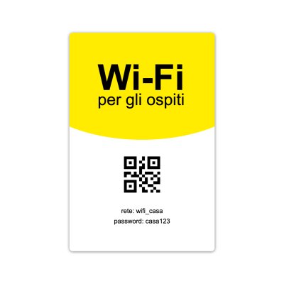 Cartello Wi-Fi per ospiti