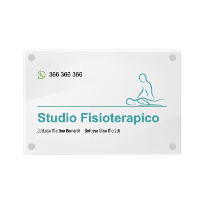 Targa Studio Fisioterapico Singola lastra Plexiglass