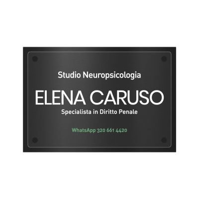 Targa Studio di Neuropsicologia Singola Lastra Plexiglass