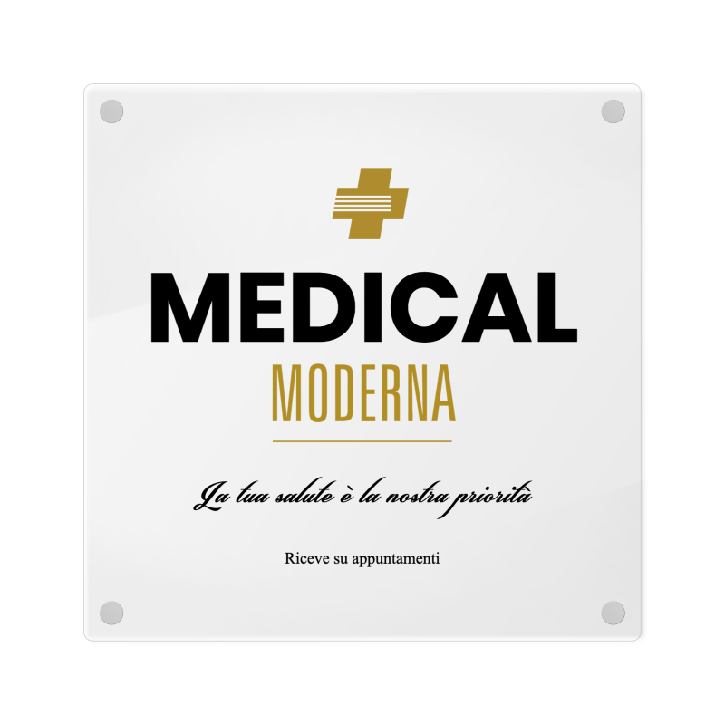 Targa Studio Medico Singola Lastra Plexiglass
