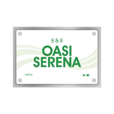 Targa B&B e Case Vacanze Doppia Lastra Alluminio